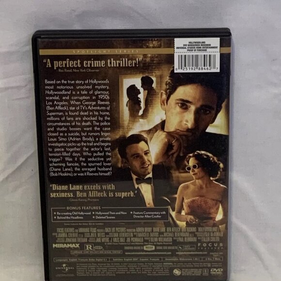 Hollywoodland (DVD, 2007) Widescreen Adrien Brody, Diane Lane, Ben Affleck - Picture 2 of 3